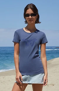 John Galt Navy Hailie Butterfly T-Shirt