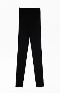 Fear of God ESSENTIALS Women's Vintage Black Ribbed Knit Leggings