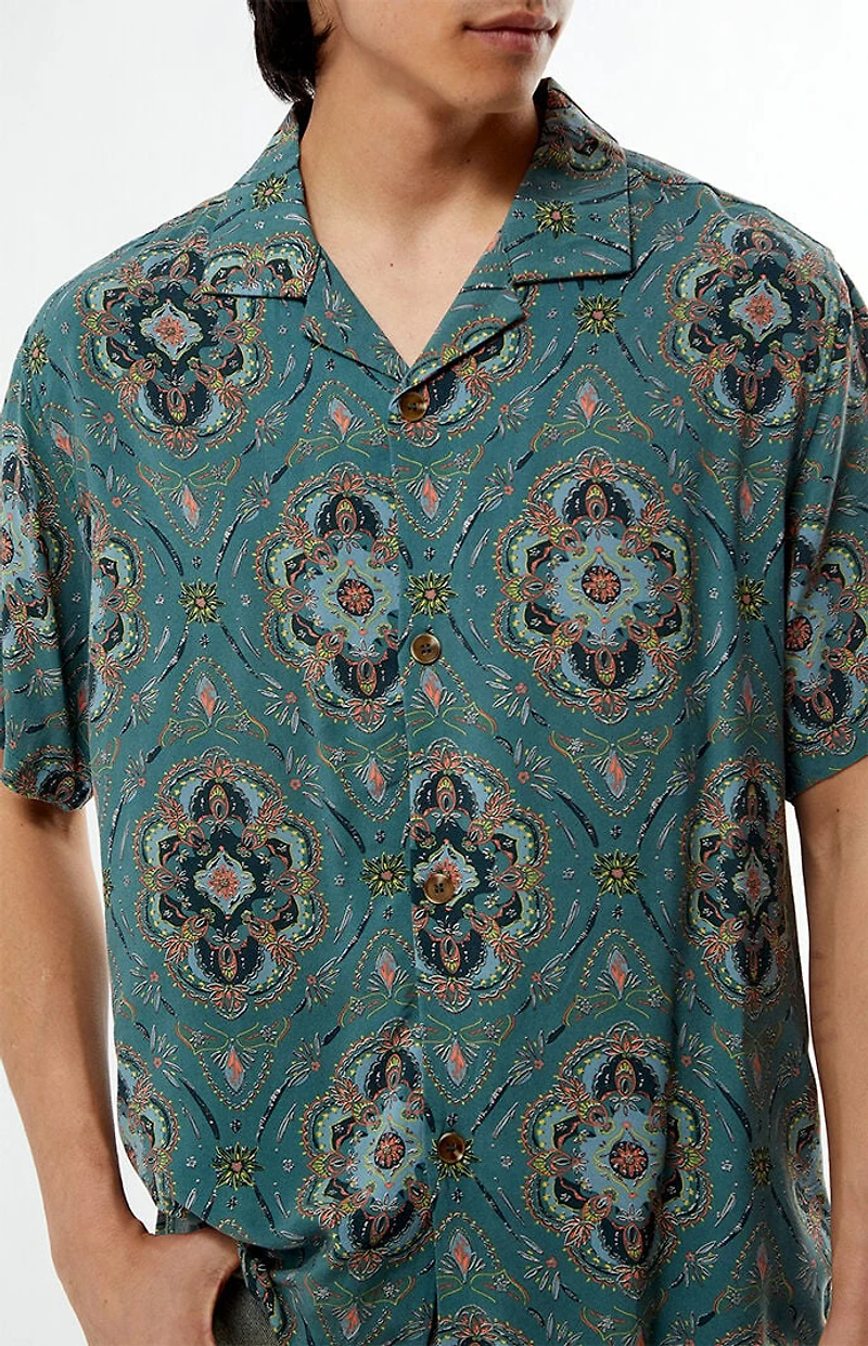 Rhythm Green Arlo Camp Shirt