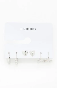 LA Hearts 3 Pack Harlow Earrings