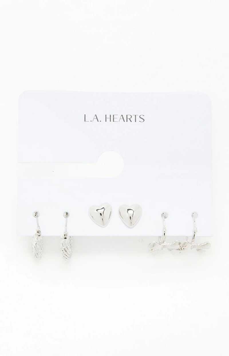 LA Hearts 3 Pack Harlow Earrings