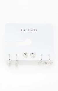 LA Hearts 3 Pack Harlow Earrings