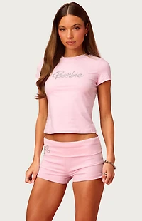 Edikted Barbie Rhinestone T-Shirt