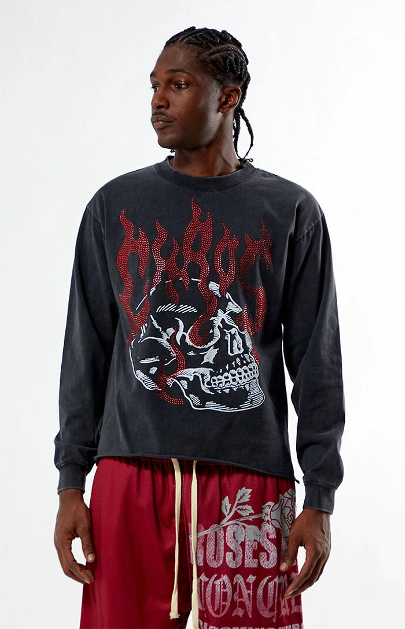 Pacsun Chaos Cropped Long Sleeve T-Shirt
