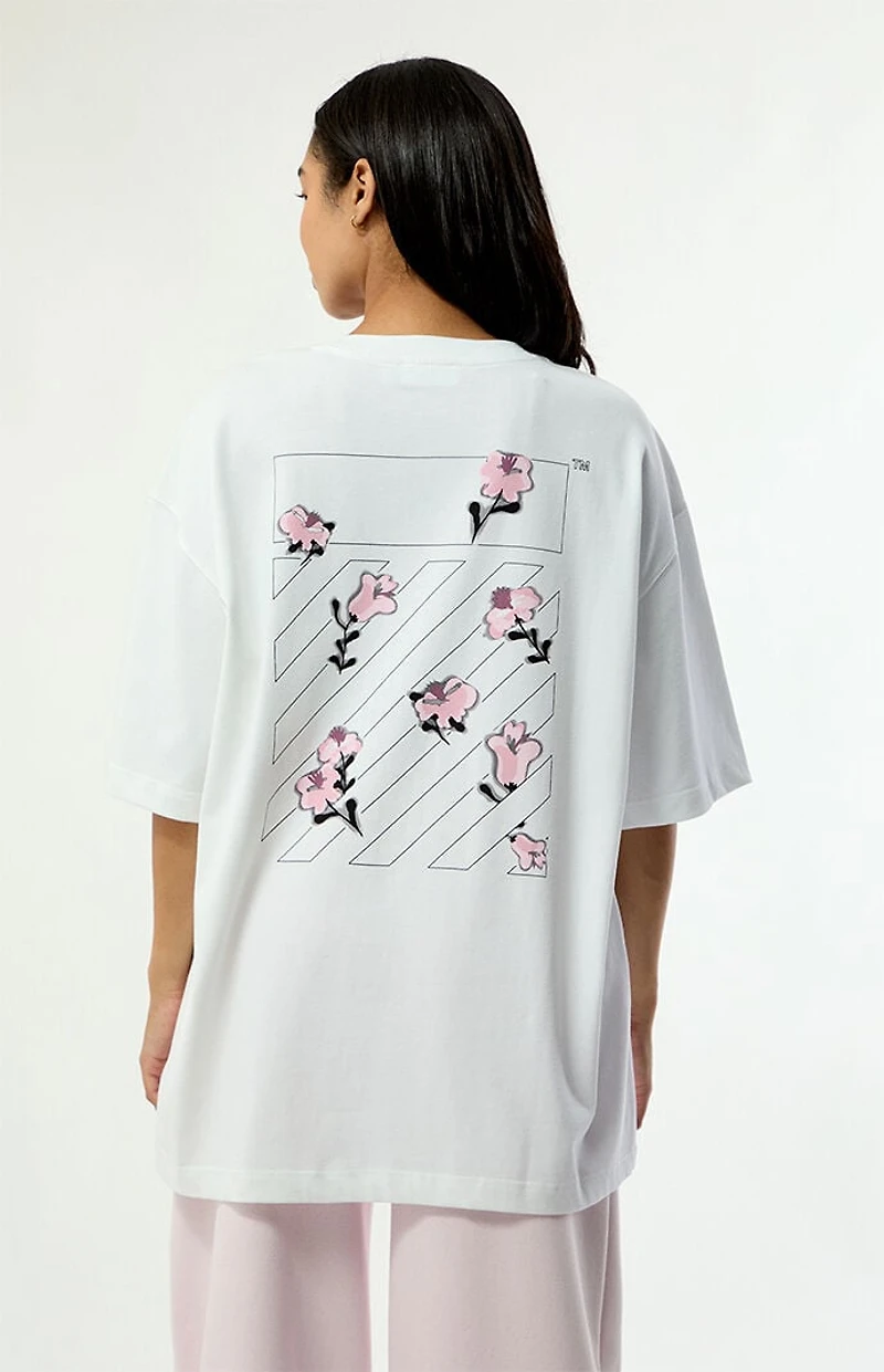 L/AB c/o Off-White Floral Logo Skate Oversized T-Shirt
