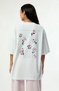 L/AB c/o Off-White Floral Logo Skate Oversized T-Shirt