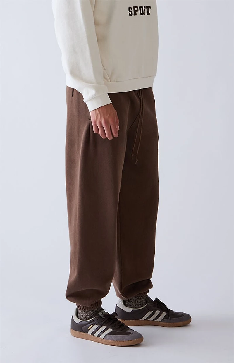 A.R.C. Brown Heavyweight Fleece Jogger Sweatpants