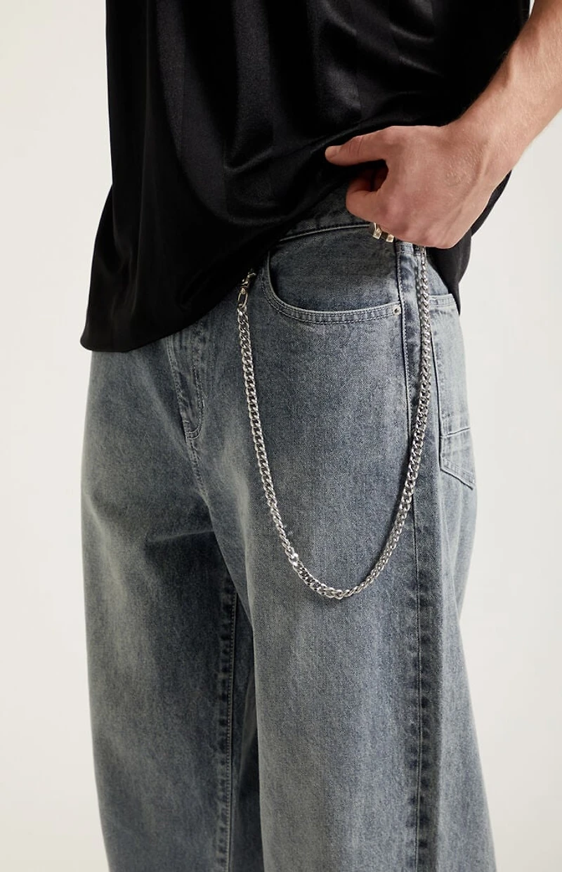 Pacsun Blake Extreme Baggy Jeans Chain Washed Gray