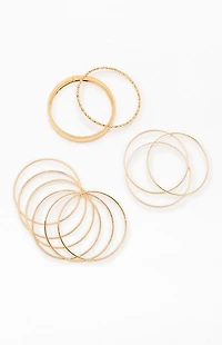 Pacsun Flora Metal Bangle Set