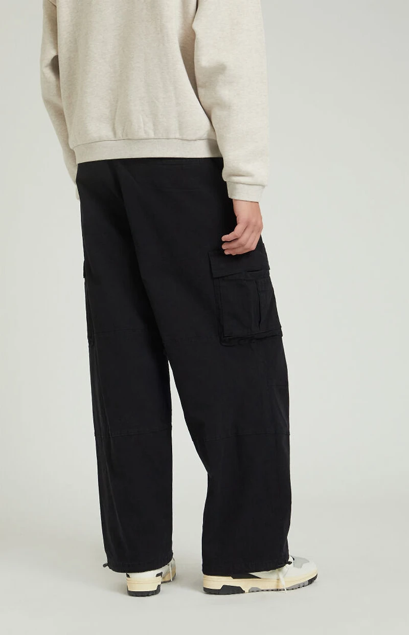 Pacsun Stretch Black Extreme Baggy Cargo Pants