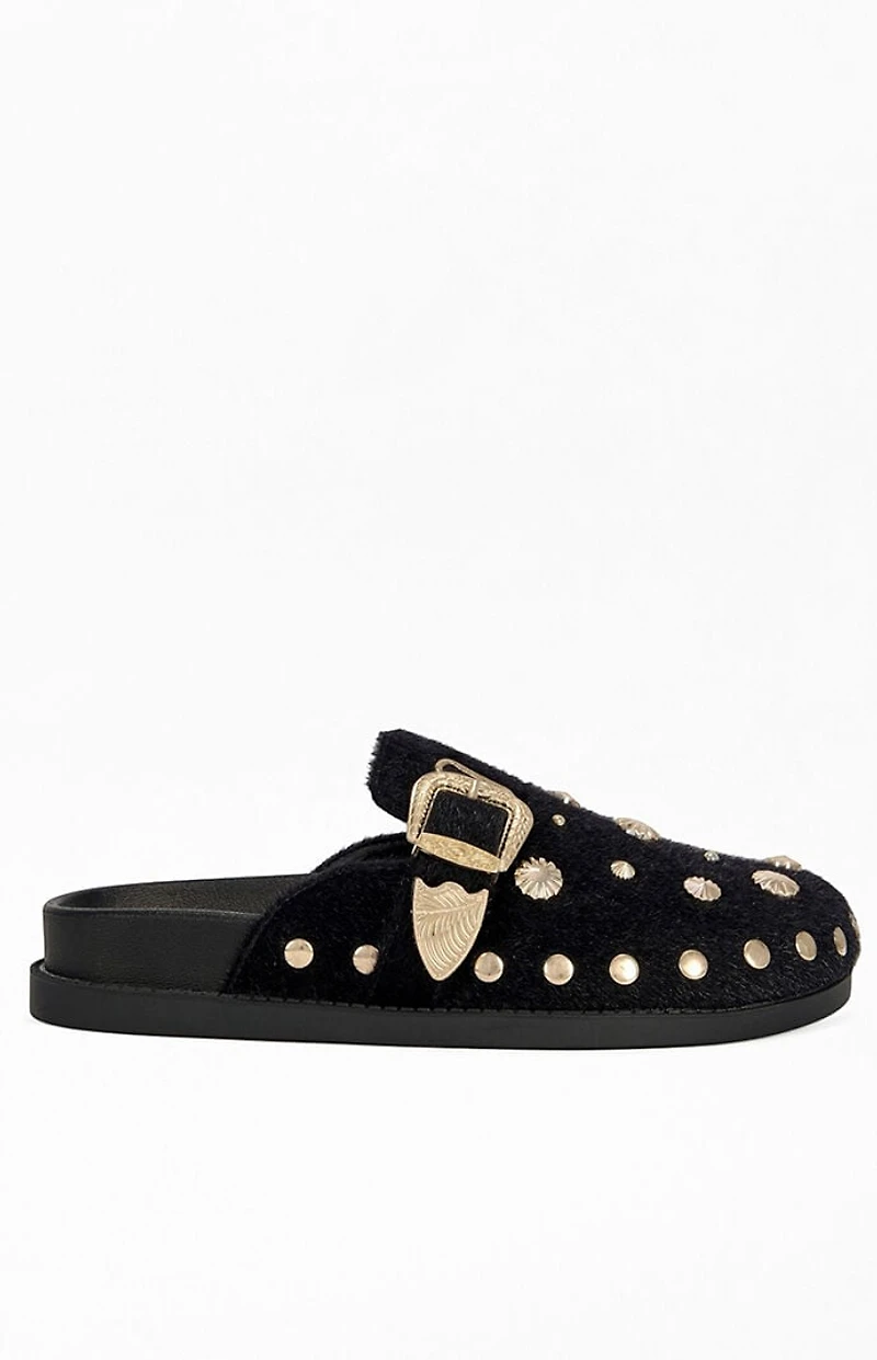 AZALEA WANG Women's Walsh Black Mule Flats