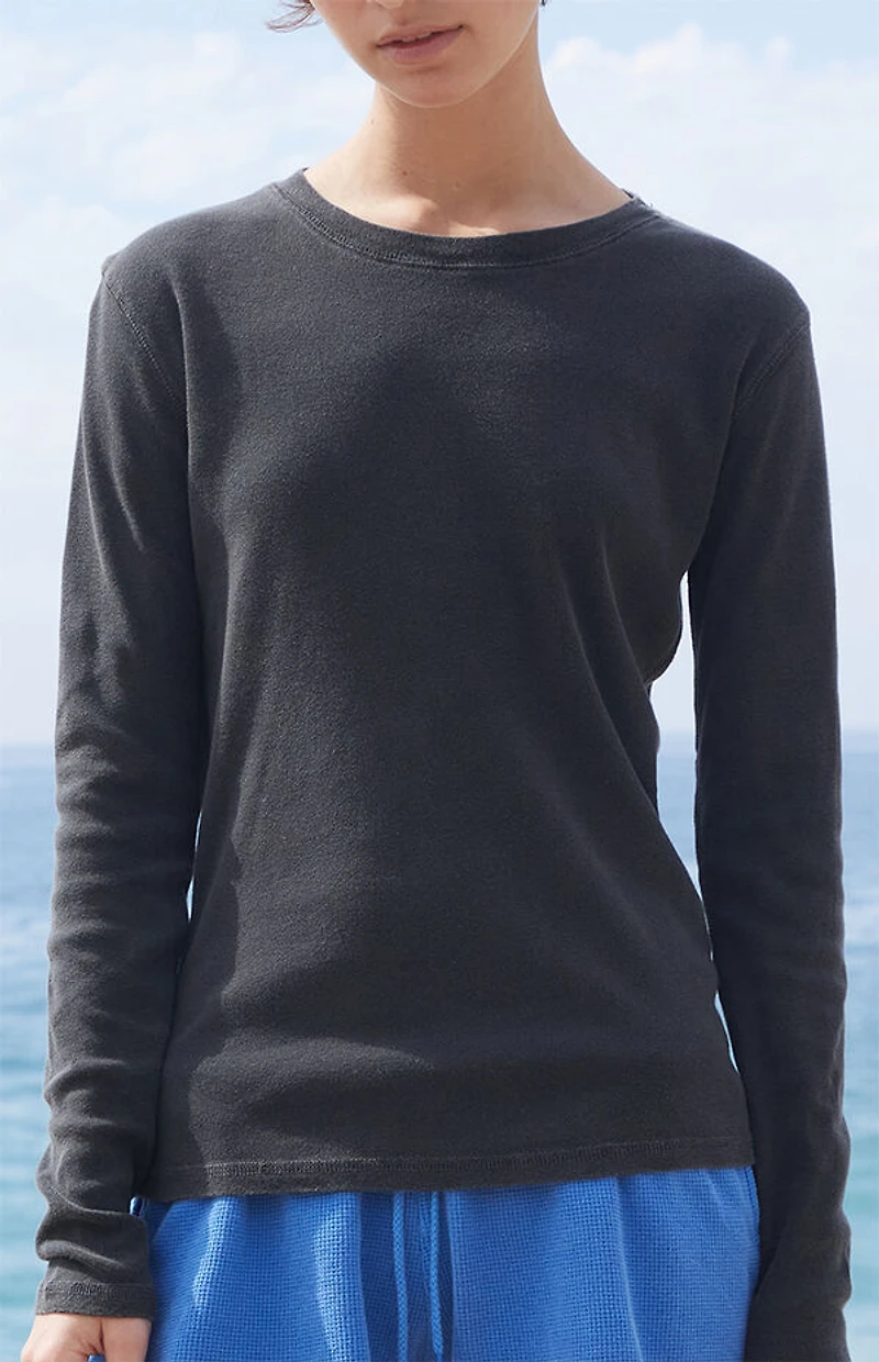 John Galt Black Ainsley Long Sleeve Top