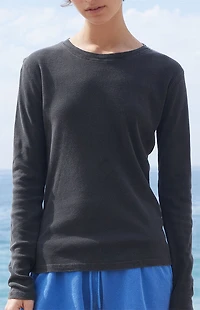 John Galt Black Ainsley Long Sleeve Top