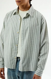 Pacsun Striped Oxford Button Down Long Sleeve Shirt
