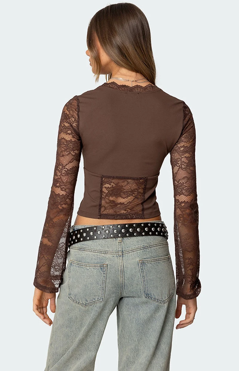 Edikted Stephi Lacey Split Front Top