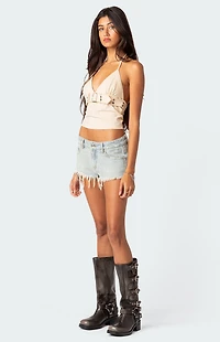 Edikted Birdie Buckle Belted Top