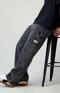 Pacsun Dylan Baggy Jeans Cargo Carpenter Faded Black