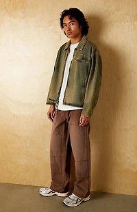 Pacsun Tint Washed Denim Gas Jacket