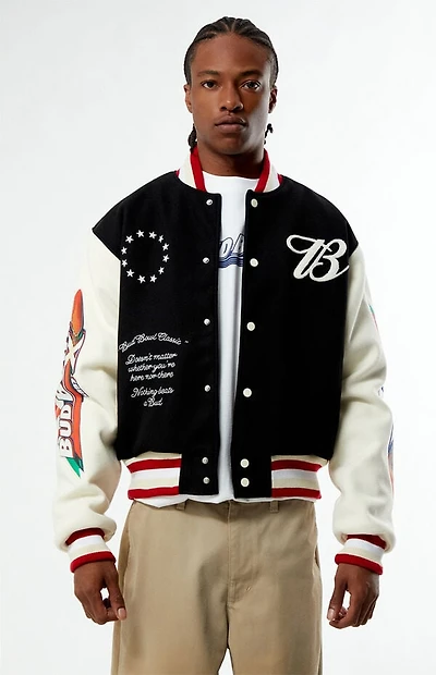 Budweiser Bud Bowl Black Varsity Jacket