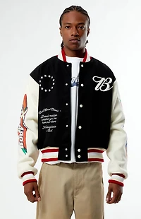 Budweiser Bud Bowl Black Varsity Jacket