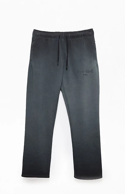 A.R.C. Black Washed Heavyweight Fleece Baggy Sweatpants