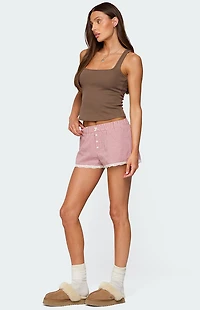 Edikted Vaughn Lacey Plaid Shorts