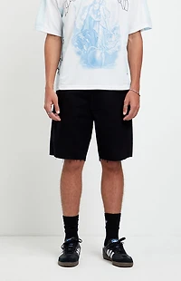 Pacsun Harrison Cutoff Baggy Jean Shorts Stretch Black
