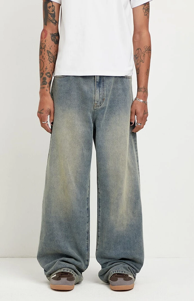 Pacsun Blake Extreme Baggy Jeans Medium Blue Light Wash