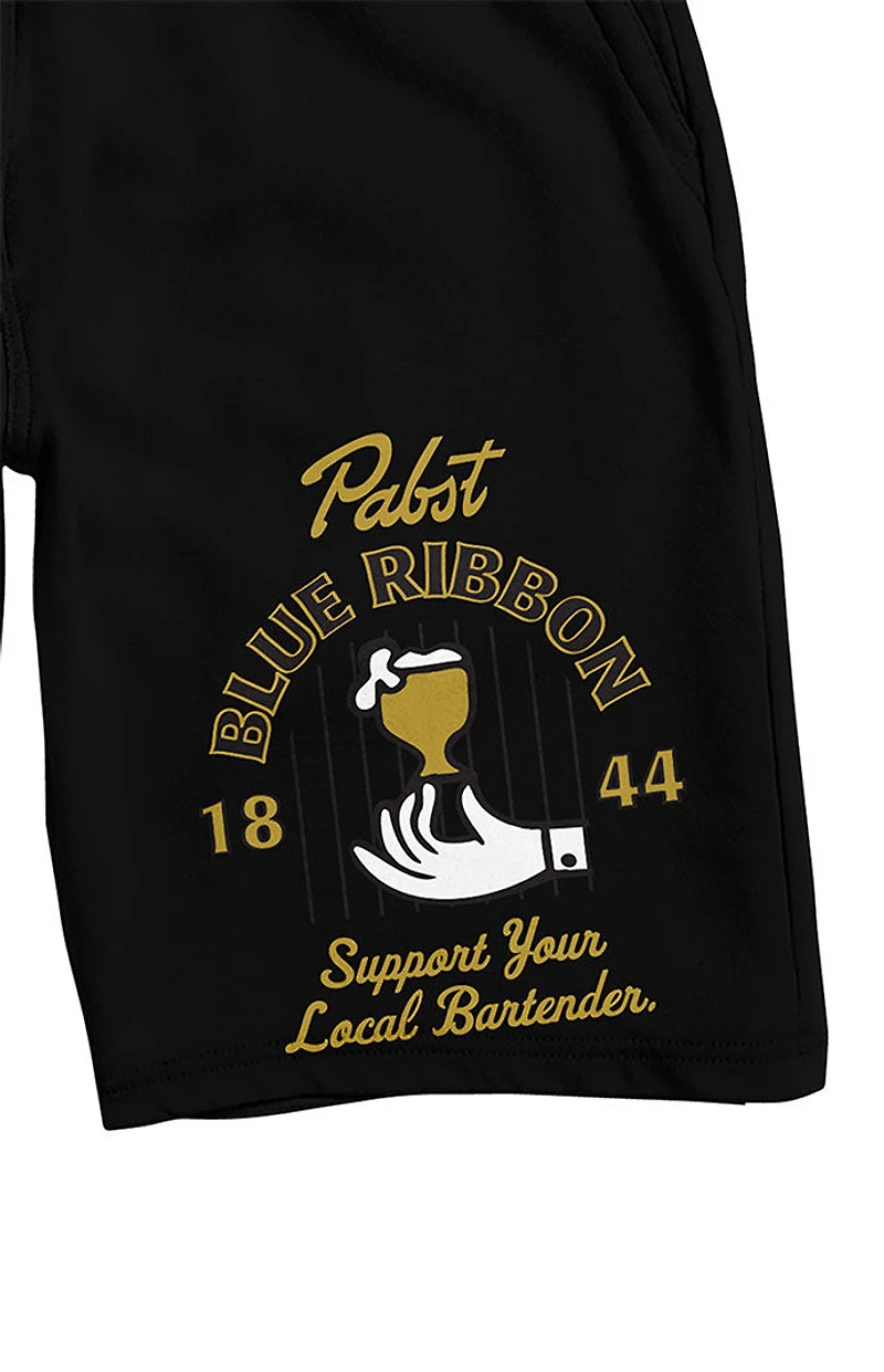 Pabst Blue Ribbon Support Lounge Sweat Shorts