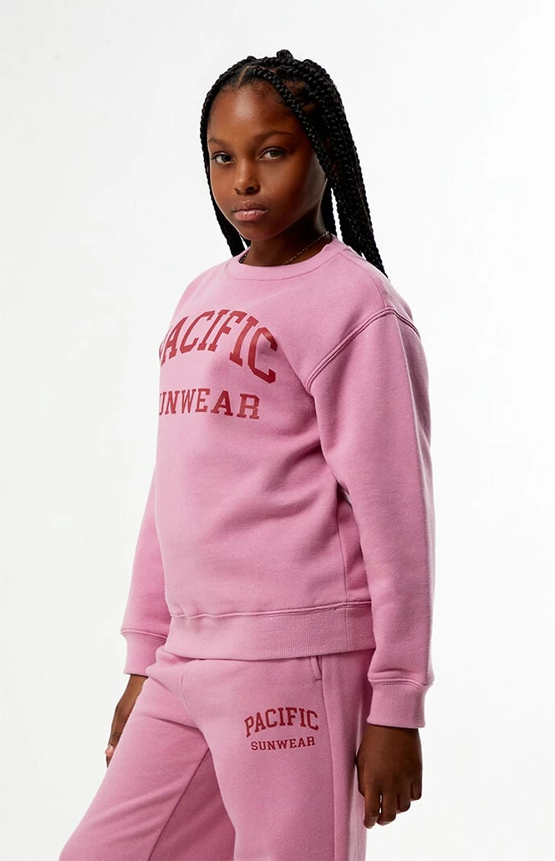 Pacsun Kids Pink Crew Neck Sweatshirt