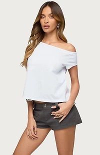 Edikted Off Shoulder Split Open Back Top