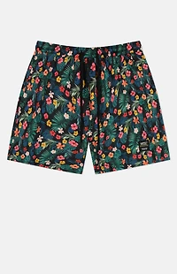 WeSC Zack Monstera Flowers 5" Swim Trunks