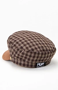 PLAY PALM ANGELS Plaid Cabbie Hat