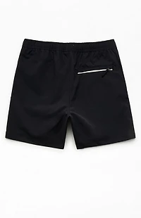 Pacsun Jet Black Chambray 6" Swim Trunks