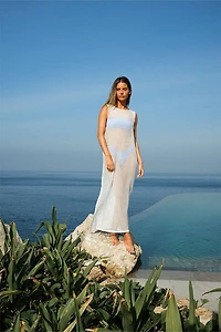 VYB White Camden Crochet Maxi Dress