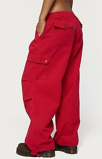 Edikted Paskal Twill Baggy Parachute Pants