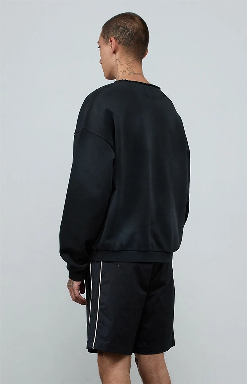 A.R.C. Black Vintage Wash Heavyweight Fleece Cutoff Sweatshirt