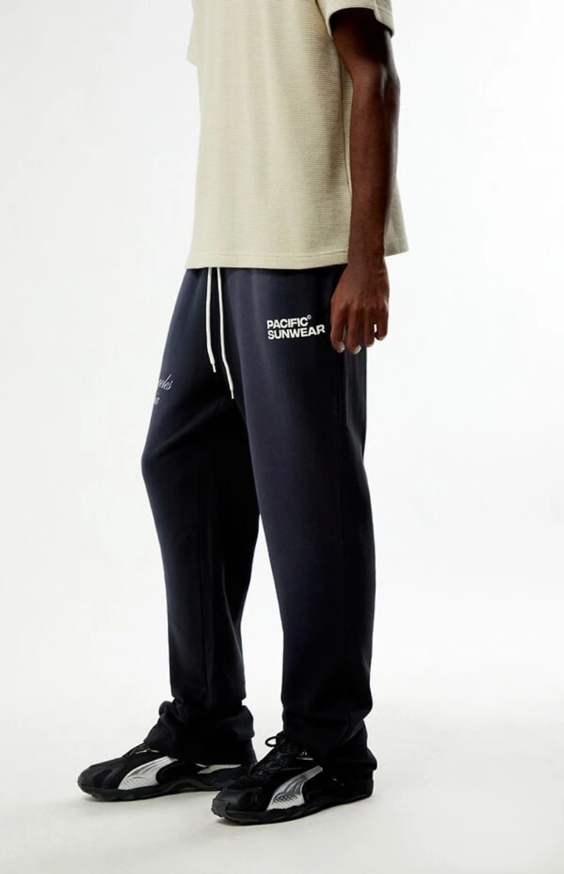 Pacsun Washed Black Terrain Straight Leg Sweatpants