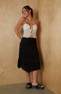 Your Favorite Clover Tie Front Tank Top