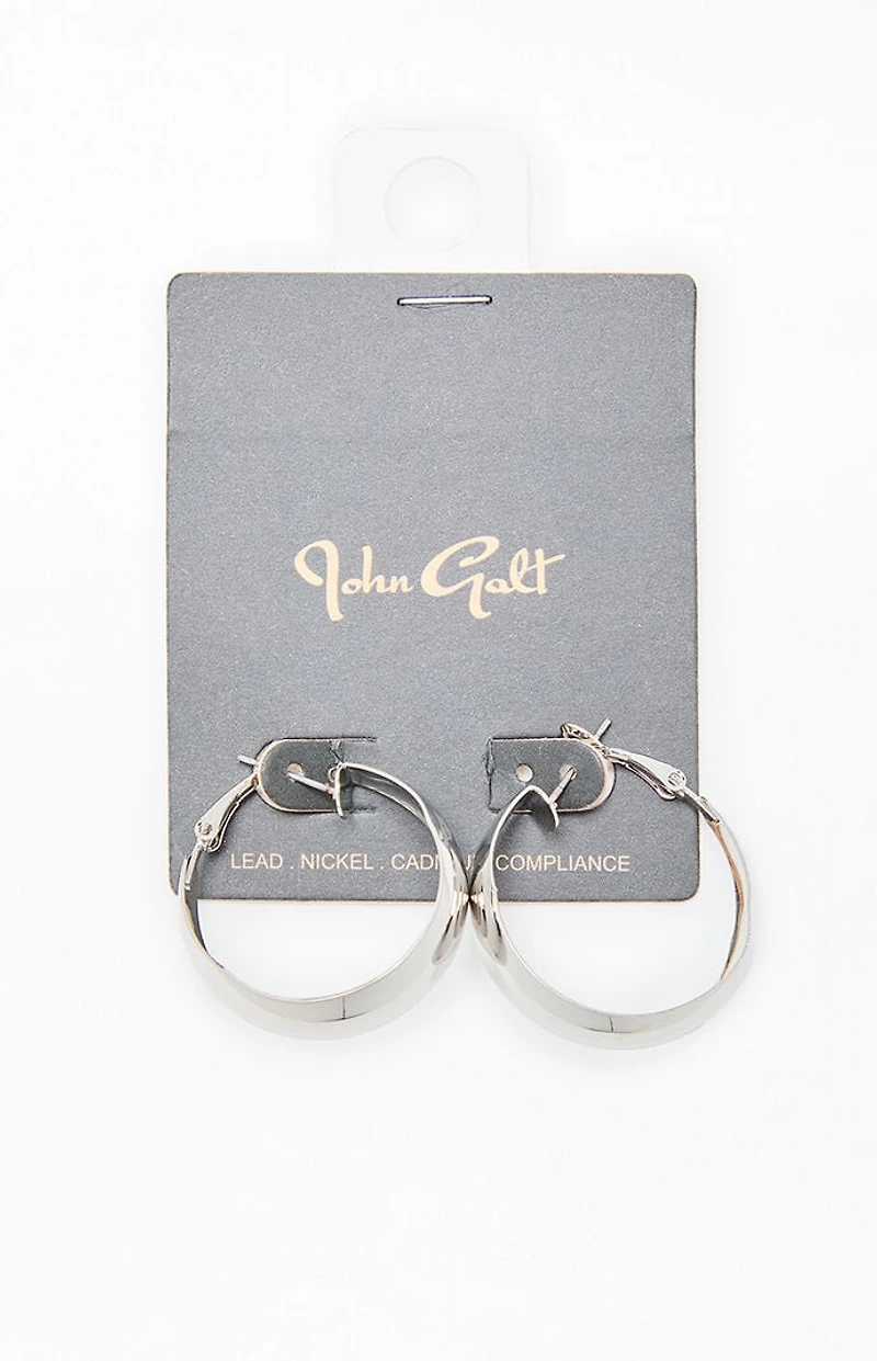 John Galt Silver Hoop Earrings