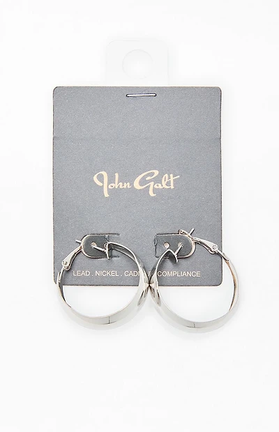John Galt Silver Hoop Earrings