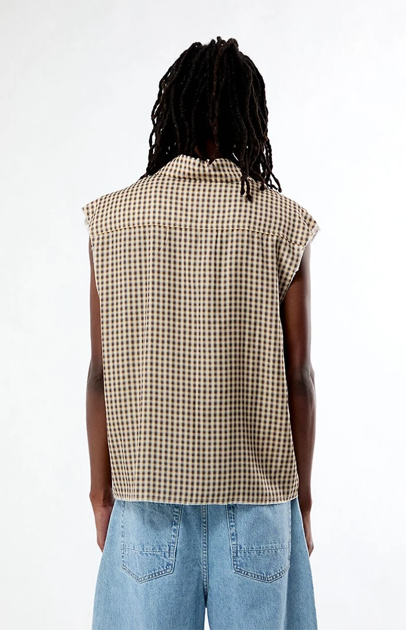 Pacsun Joe Tan Flannel Cutoff Shirt
