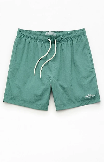 Pacsun Green Collegiate 6.5" Swim Trunks