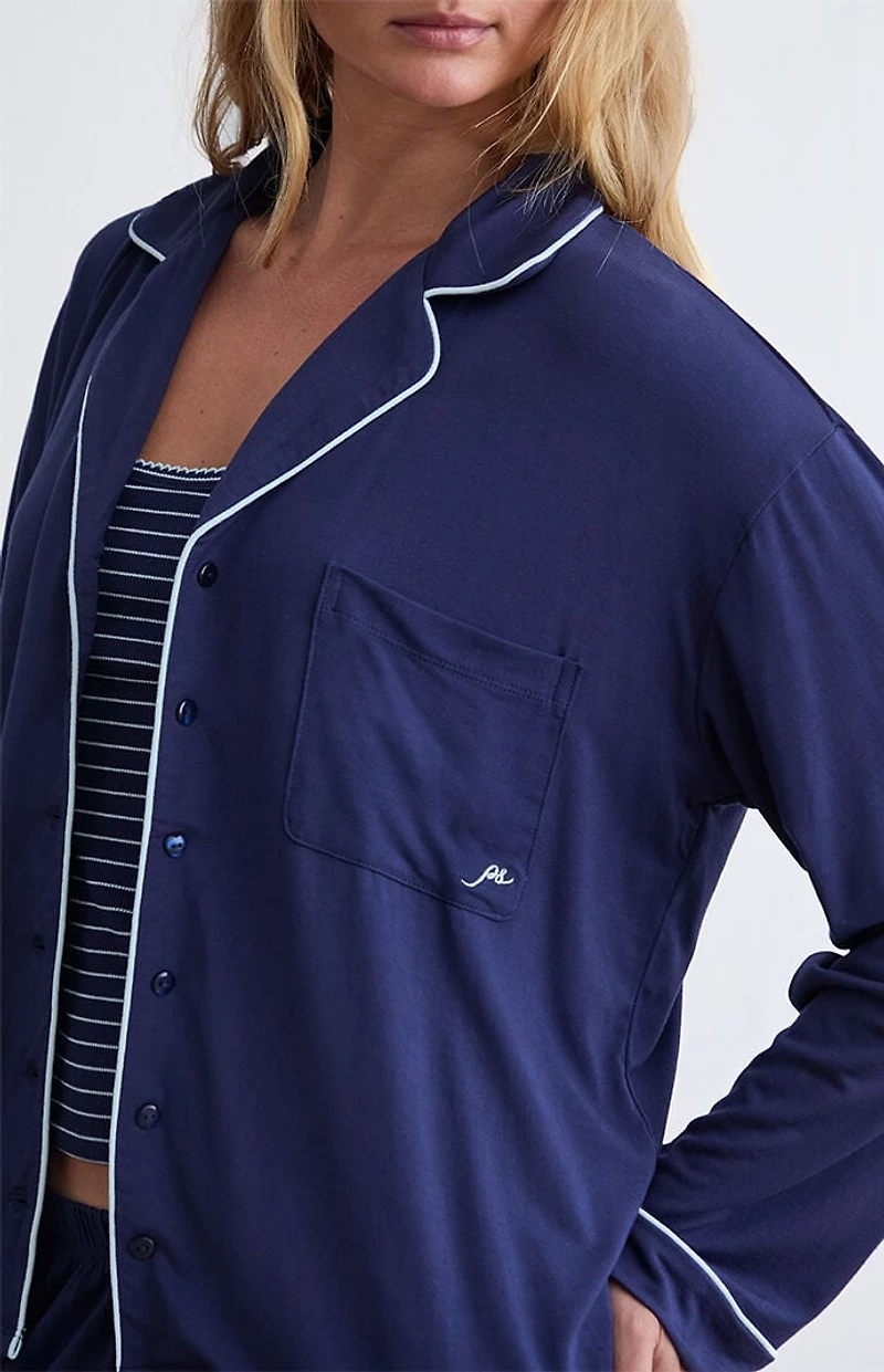 PS GOODNIGHT Long Sleeve Button Up Pajama Shirt