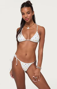 Edikted Luz Beaded Triangle Bikini Top