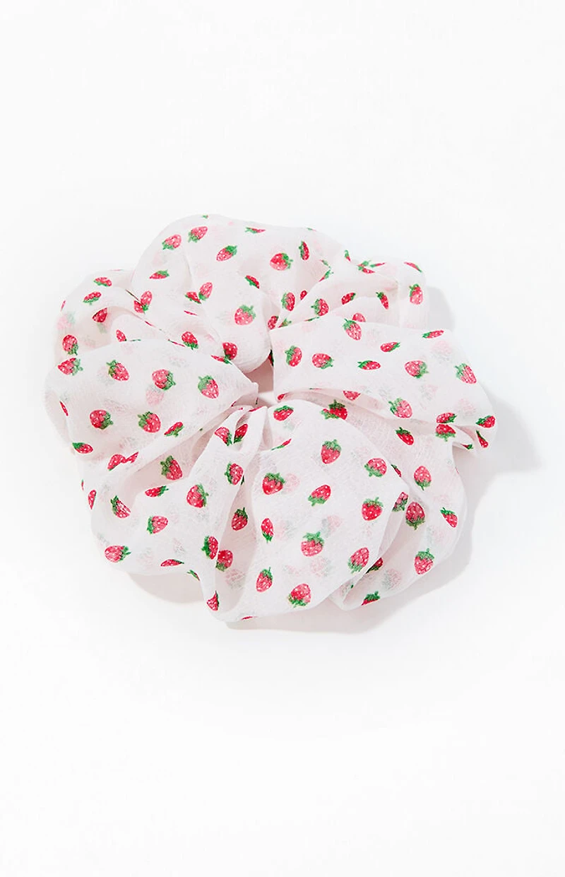 LA Hearts Oversized Strawberry Scrunchie