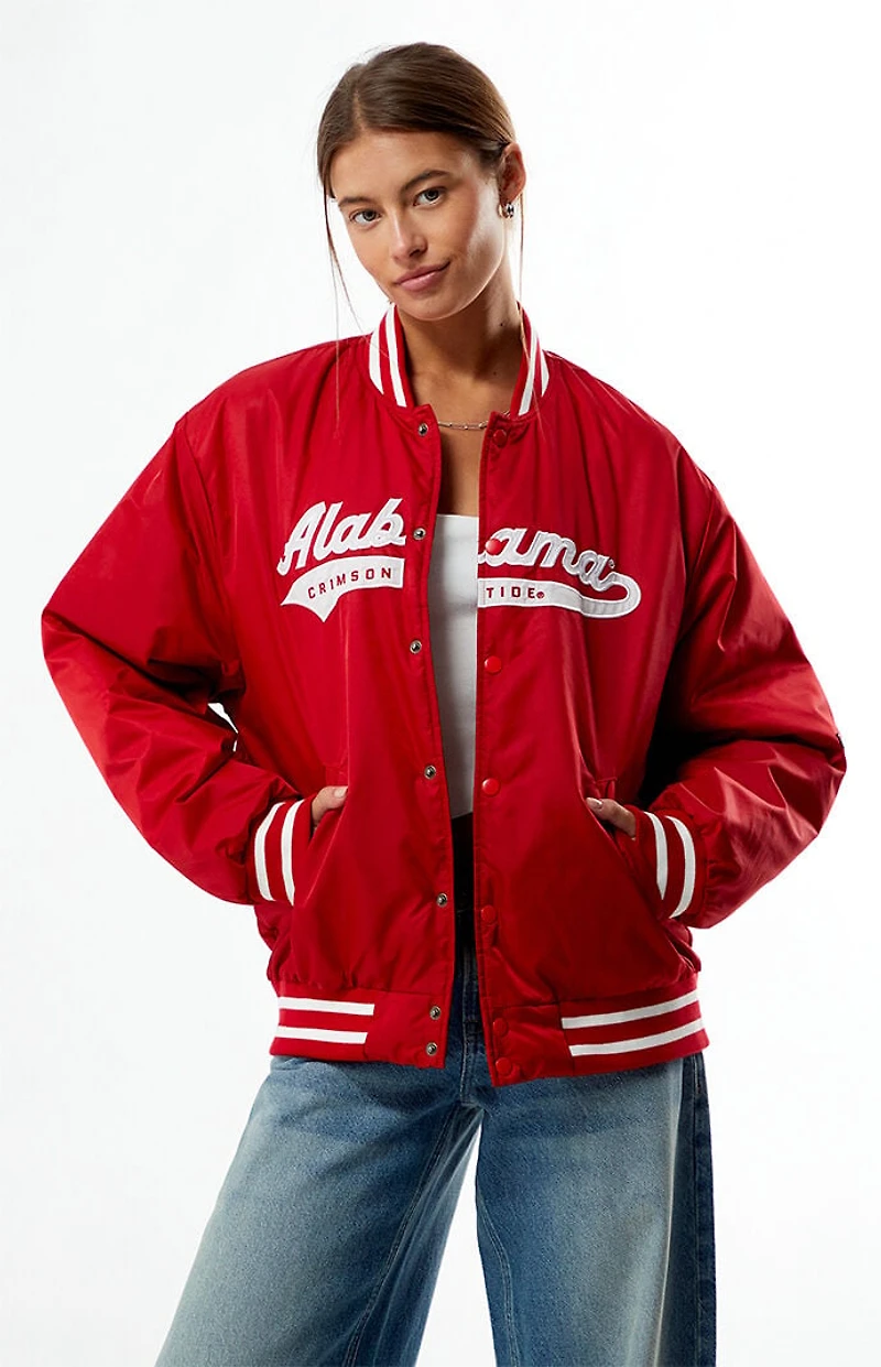 HYPE & VICE Alabama Crimson Tide A-Game Varsity Bomber Jacket