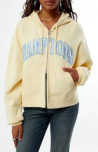 Pacsun Hamptons Cropped Zip Up Hoodie