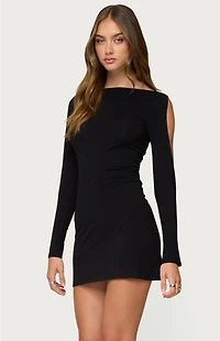 Edikted Billy Cutout Boat Neck Mini Dress