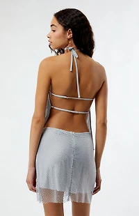 WEWOREWHAT Crystal Mini Skirt